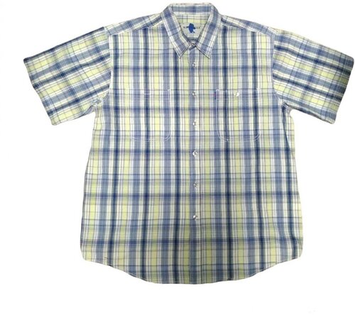 Рубашка WEST RIDER, размер 50, голубой, зеленый