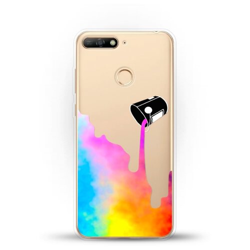 фото Силиконовый чехол краски на honor 7c andy & paul