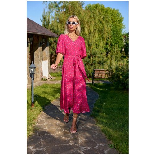 фото Платье а силуэта 1223050 фуксия принт ovvio