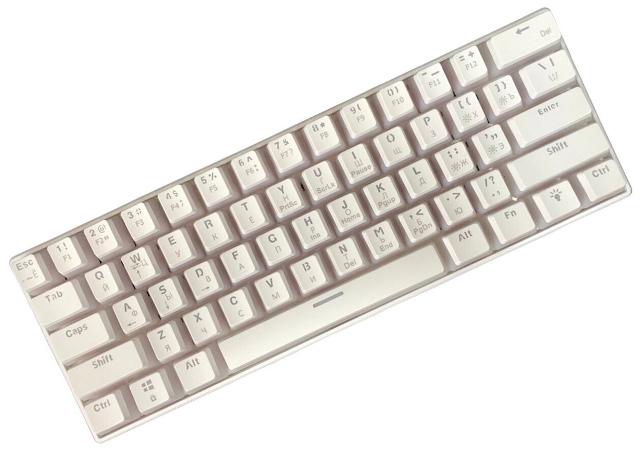 Клавиатура механическая Booox K61P (Pudding Keycaps, Red Switch, Белый)