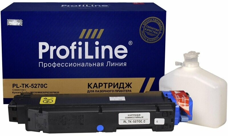 Тонер -картридж ProfiLine TK-5270C гол. для Kyocera P6230/6630, 1595531