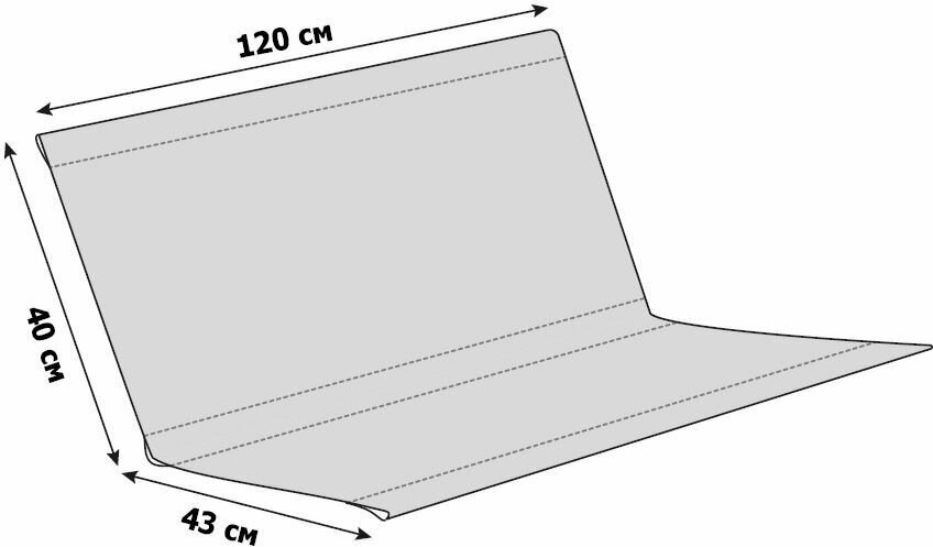 Сиденье для качелей садовых 1200x400/430 мм. (оксфорд 600, олива), Tplus - фотография № 3