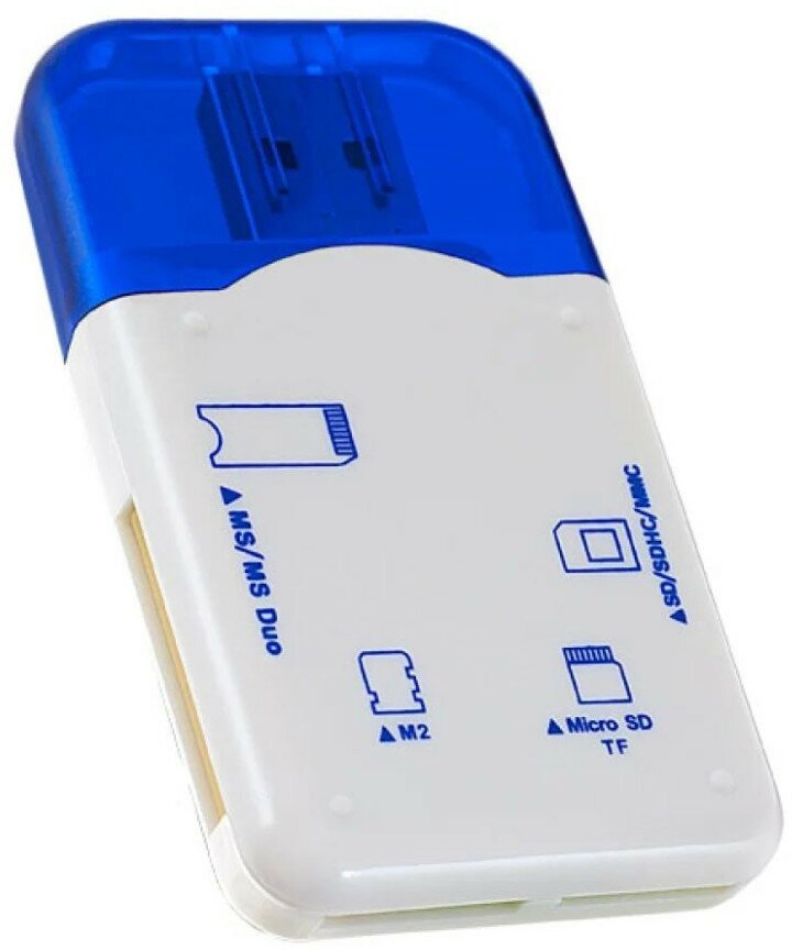 Карт-ридер (PERFEO (PF_4257) CARD READER (PF-VI-R010 BLUE) синий)