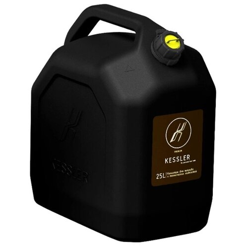 фото Канистра гсм black черная с желтой крышкой, 25 л, kessler