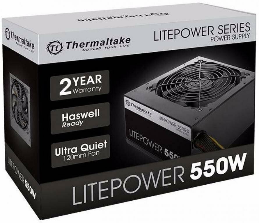 Блок питания ATX Thermaltake LT-0550P-2 550W (24+4+4pin) APFC 120mm fan 5xSATA RTL - фото №4