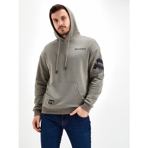 фото Худи мужское с надписью размер 3xl(ru56),цвет хаки uxit market