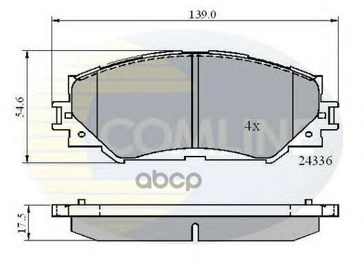 Колодки Пер Toy Auris 1.33/1.4/1.6 07-/Urban Cruiser 1.33/1.4D 09-/Verso S 1.33/1.4D 10- Comline арт. CBP01515