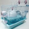 Фото #2 Клетка для грызунов Kredo M011В, голубой, 36*27*28 см