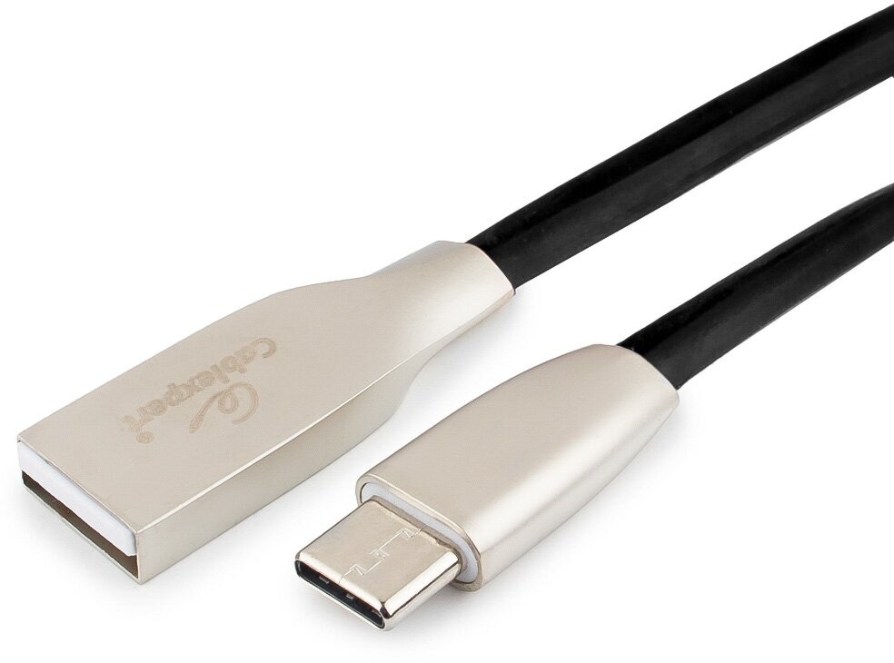 USB Type-C кабель Cablexpert CC-G-USBC01Bk-1.8M