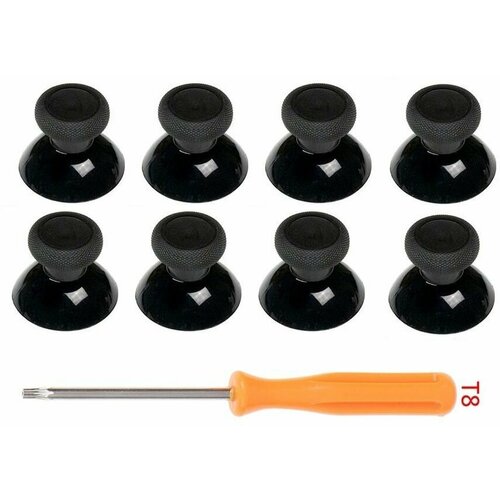 Аналоговые стики - грибки на геймпад джойстик 8 штук отвертка torx torx T8 для 3D стиков Xbox One S X Series S X черные накладки 65000₽