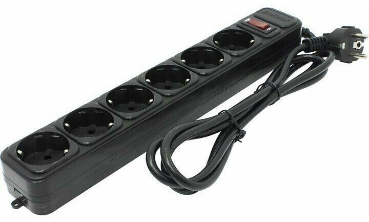 Сетевой фильтр ExeGate SP-6-1,8, 6 розеток, 1,8 м, Black - фото №11