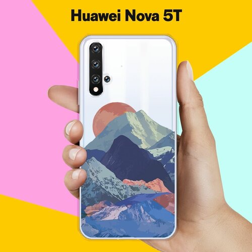 Силиконовый чехол Горы на Huawei Nova 5T силиконовый чехол леопард на huawei nova 5t