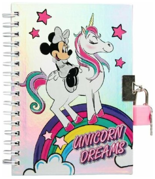 Записная книга Сима-ленд Unicorn dreams. Минни Маус 5079597 А6, 50 листов, серебристый, цвет бумаги фиолетовый