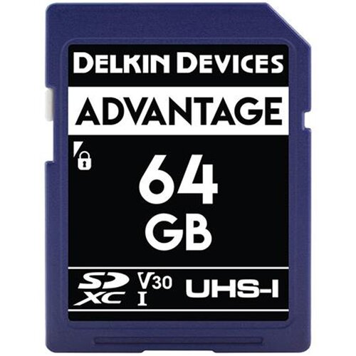 Карта памяти Delkin Devices Advantage SDXC 64GB UHS-I V30 карта памяти delkin devices advantage sdxc 64gb uhs i v30