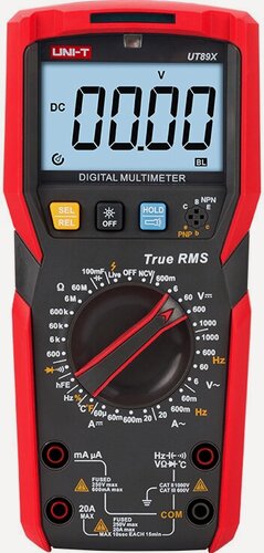Изображение товара Мультиметр UNI-T UT89X; True RMS, Фаза, ток 20А, температуры, NCV, прозвонка, подсветка