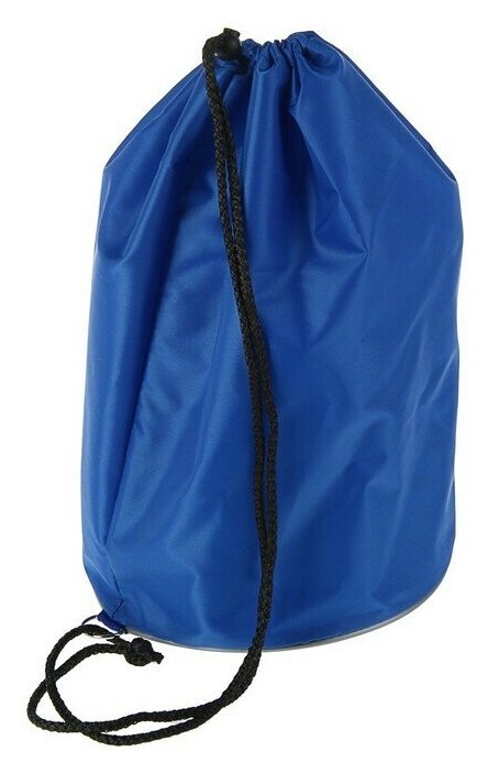 Мешок, сумка для обуви, сменки, сменной и мячей 360 х 220 мм, круглое дно D 220 мм, Calligrata (мягкий полиэстер, плотность 210 D), синий