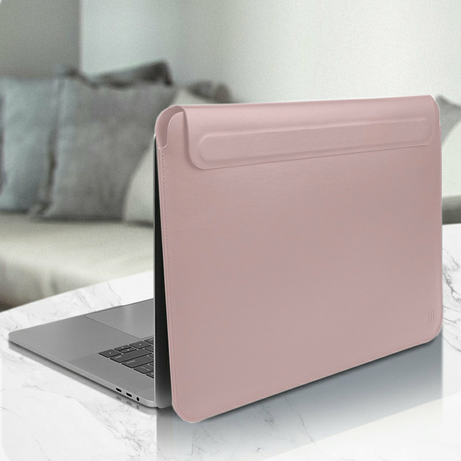 Чехол для MacBook Pro 13.3" WiWU Skin Pro II PU Leather Sleeve Розовый