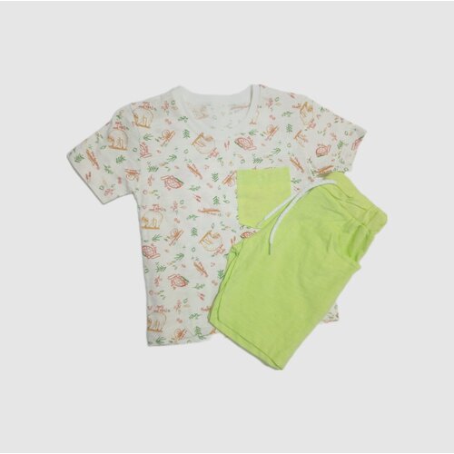 Комплект одежды , размер 98, зеленый, белый