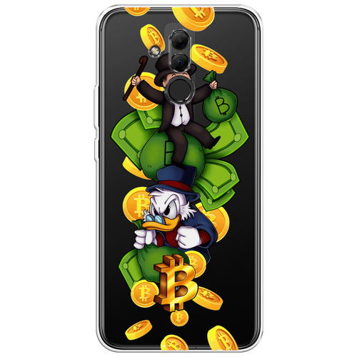 Силиконовый чехол на Huawei Mate 20 Lite / Хуавей Мате 20 Лайт Scrooge McDuck and Monopoly, прозрачный силиконовый чехол доброе утро на huawei mate 20 lite хуавей мате 20 лайт