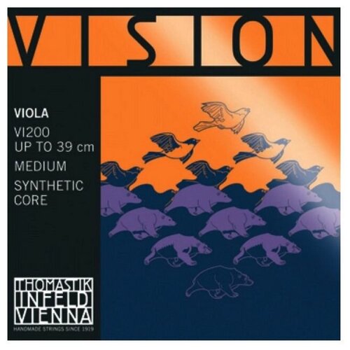 Комплект струн для альта 14-15.3' Thomastik Vision VI200 pi200 peter infeld комплект струн для альта размером 4 4 среднее натяжение thomastik