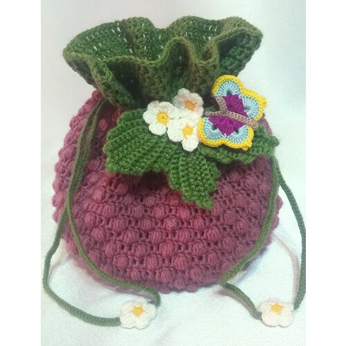 фото Сумка вязаная.ручная работа 21*22 в расправленном виде. ем