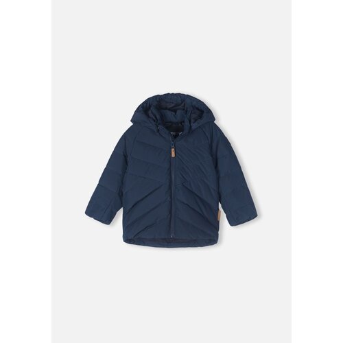 фото Пуховик reima детский, демисезон/зима, карманы, капюшон, размер 86, синий