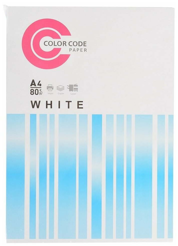 Бумага ColorCode 100 A4/80г/м2/100л./белый матовое общего назначения(офисная) 20 шт./кор. - фото №2