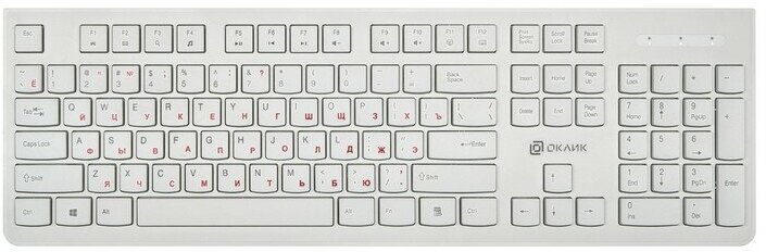 Клавиатура Oklick 505M USB белый