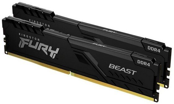 Оперативная память 64Gb DDR4 3200MHz Kingston Fury Beast Black (KF432C16BBK2/64) (2x32Gb KIT)