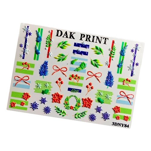 Купить Dak Print, 3D-слайдер №84NY, белый/синий/красный/зеленый