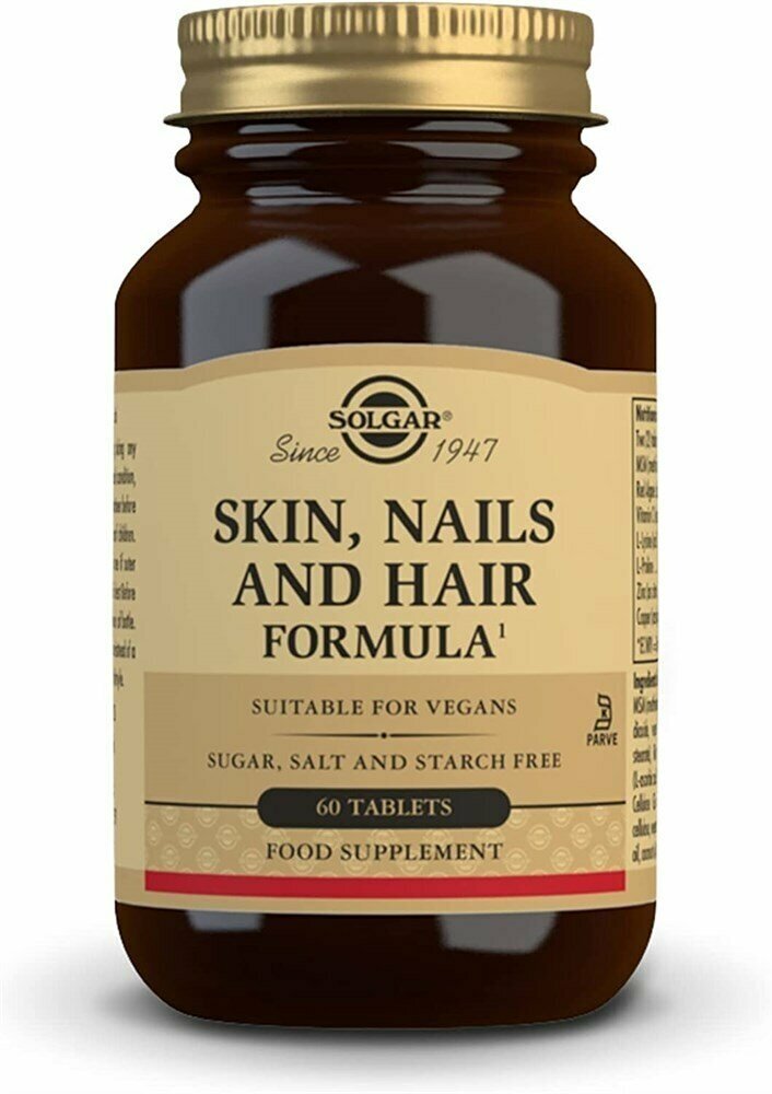 Solgar, Skin, Nails & Hair, Advanced MSM Formula, кожа, ногти и волосы, улучшенная рецептура с МСМ, 60 таблеток