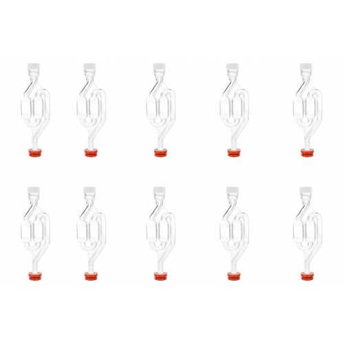 Гидрозатвор двухкамерный, для брожения, S-образный, с уплотнительной резинкой, 