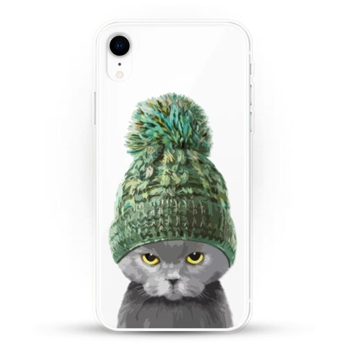 фото Силиконовый чехол кот в шапке на apple iphone xr andy & paul