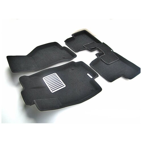 Ворсовые 3D коврики для BMW X6 (G06) 2019-> 3D Euromat Lux (с металлическим подпятником)