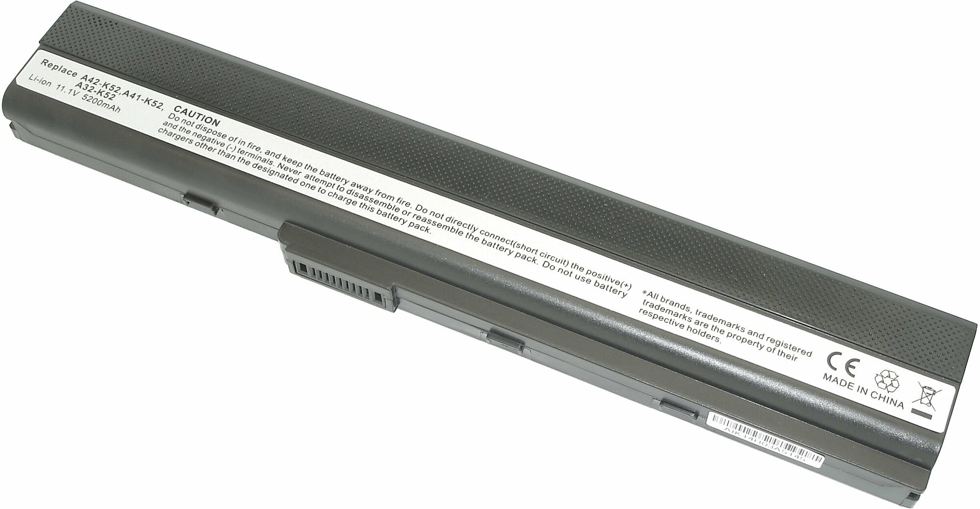 Аккумуляторная батарея для ноутбука Asus A42 A52 K52 5200mAh A32-K52 OEM черная