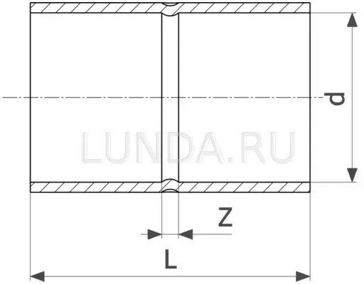 Муфта двухраструбная под пайку 15х15, Viega 100117