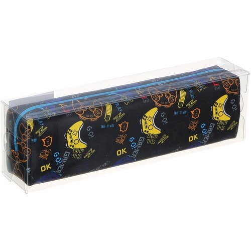 Пенал прямоугольный, 20,5х6х4см, искусственная кожа с печатью, ПВХ бокс, хардкор геймер