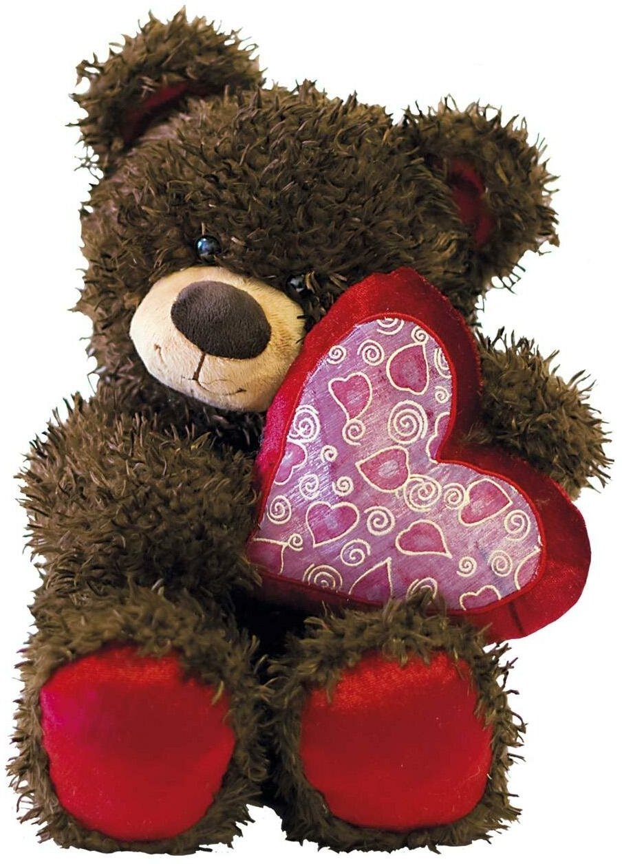 Мягкая игрушка Fancy медведь Чиба с сердцем 28см - фото №9