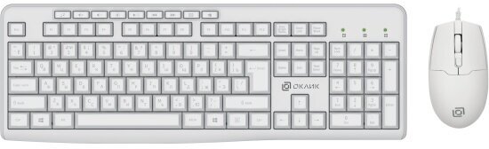 Клавиатура + мышь Oklick S650 White (1875257)