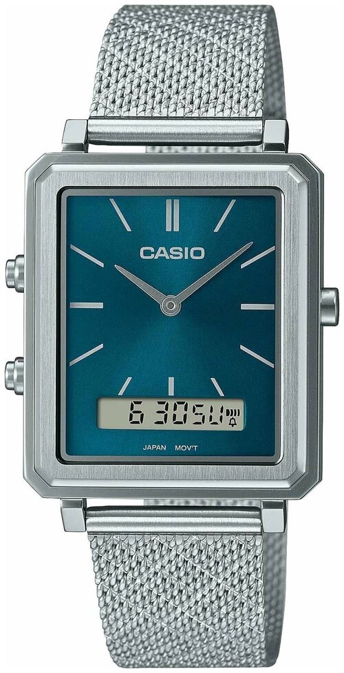 Наручные часы CASIO Collection, бирюзовый, серебряный