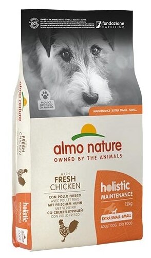 ALMO NATURE ADULT DOG SMALL & CHICKEN для взрослых собак маленьких пород с курицей (12 кг)