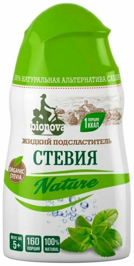 BIONOVA Подсластитель стевия Nature Жидкий 80гр