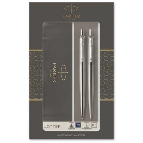 Подарочный набор Parker Jotter Stainless CT ручка и карандаш