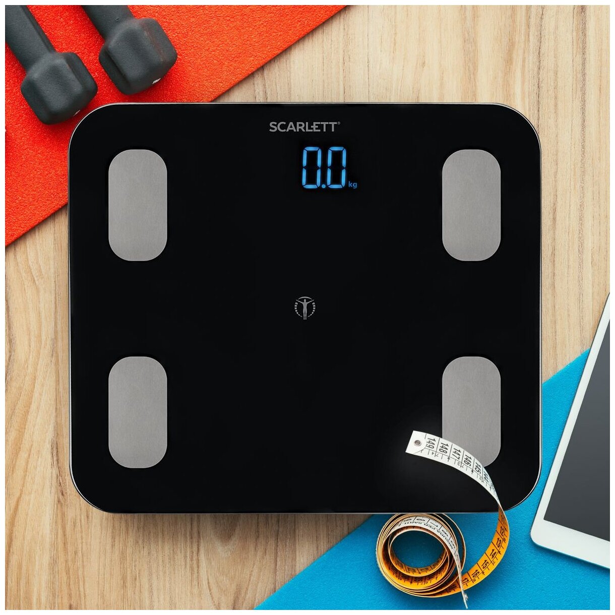 весы напольные SCARLETT SC-BS33ED46 150кг диагностич. черн. - фото №19