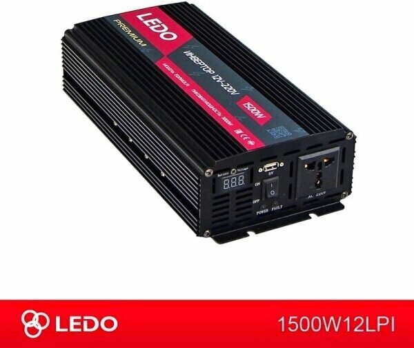 Инвертор 12V-220V 1500W LEDO Premium