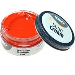 Крем для обуви TRG Shoe Cream (#128 - Оранжевый) для гладкой кожи с пчелиным воском, 50мл, Испания - изображение