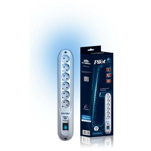 ZIS Сетевой фильтр Pilot - GL(6) (5 евро, 1 росс.) 5м
