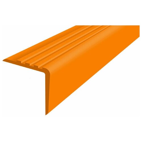 Противоскользящий угол 50х50мм для ступеней / бортиков бассейна 3м без клея, оранжевый