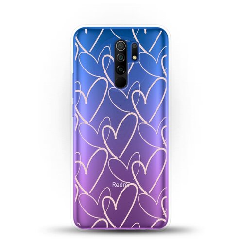 фото Силиконовый чехол сердца на xiaomi redmi 9 andy & paul