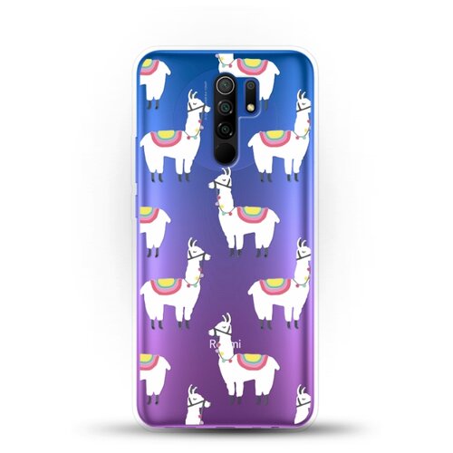 фото Силиконовый чехол белые ламы на xiaomi redmi 9 andy & paul